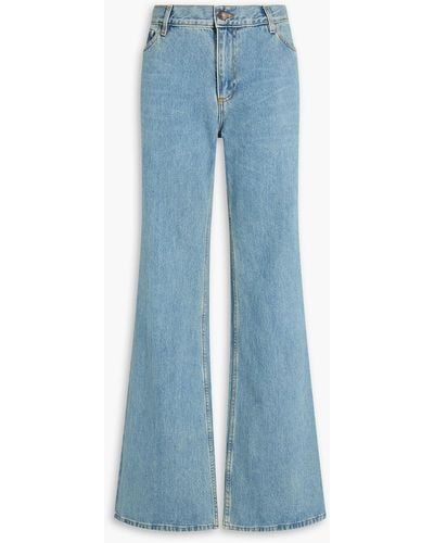 Magda Butrym Faded High-rised Flared Jeans - Blue
