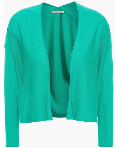 Autumn Cashmere Cropped Cashmere Cardigan - Green