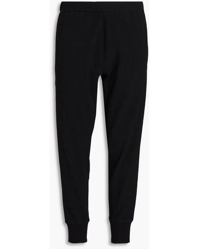 James Perse Cropped Terry Track Pants - Black
