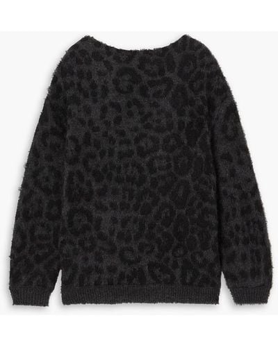 Valentino Garavani Off-the-shoulder Mohair-blend Jacquard-knit Sweater - Black