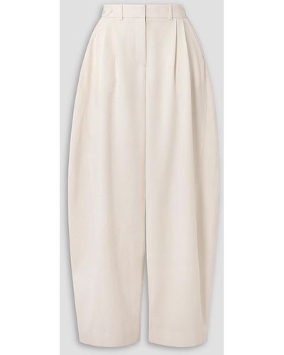 Stella McCartney Bundfaltenhose aus wolle - Weiß