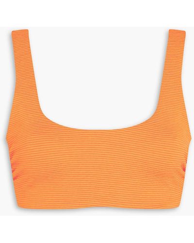 Mara Hoffman Lira Ribbed Bikini Top - Orange