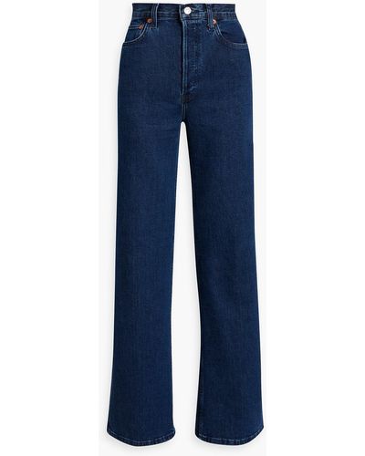 RE/DONE 70s High-rise Wide-leg Jeans - Blue