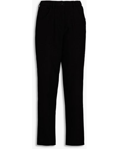 American Vintage Twill Tapered Pants - Black