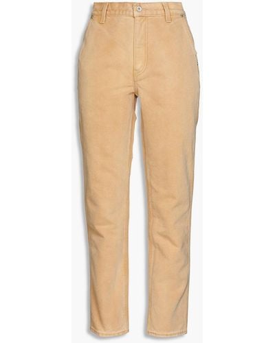Yeezy Faded Cotton-canvas Straight-leg Trousers - Natural