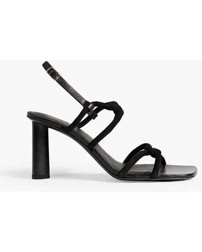 FRAME Le Hendrix Suede Slingback Sandals - Black