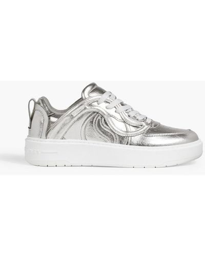 Stella McCartney S-wave 1 Quilted Faux Leather Trainers - Metallic