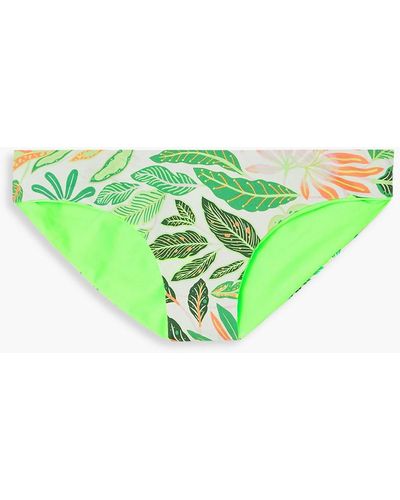 Solid & Striped Elle wendbares, tief sitzendes bikini-höschen mit print - Grün
