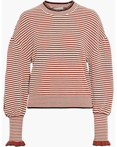 Ulla Johnson Lulu Gathe Striped Cotton Sweater - Multicolor