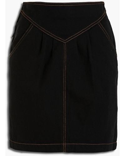 Ba&sh Lane Denim Mini Skirt - Black