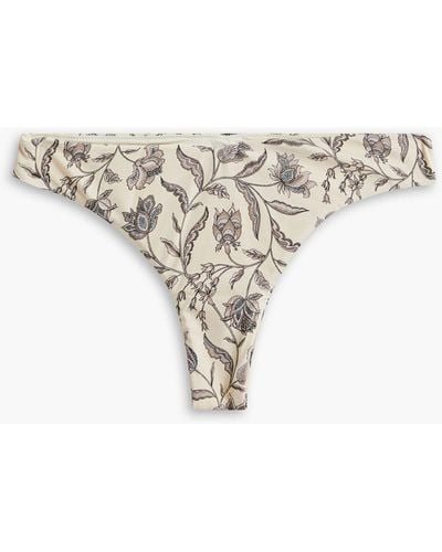 Tigerlily Amyris Niki Printed Low-rise Bikini Briefs - White