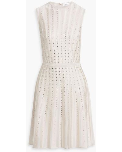 Zuhair Murad Crystal-embellished Pointelle-knit Dress - White