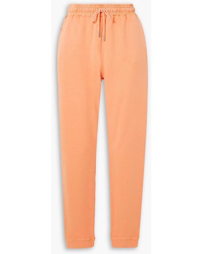 NINETY PERCENT French Cotton-terry Track Trousers - Orange