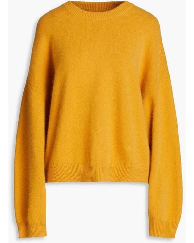 Loulou Studio Galli Brushed Wool-blend Sweater - Yellow