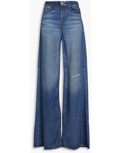 Rag & Bone Taylor High-rise Wide-leg Jeans - Blue