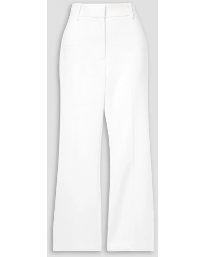 Nili Lotan Corette Cropped Wool-gabardine Straight-leg Pants - White