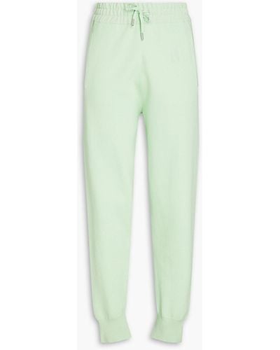 Sandro Embroidered French Terry Track Pants - Green