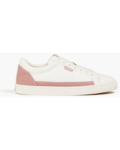 Tory Burch Two-tone Canvas Trainers - White