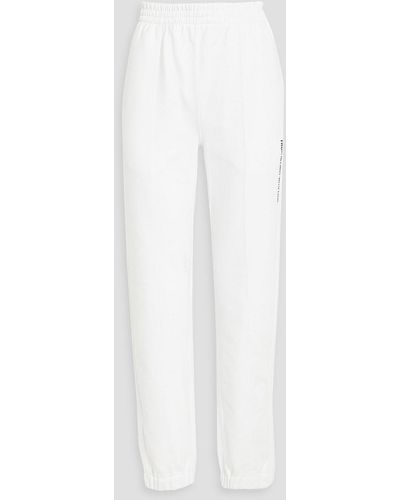 Helmut Lang Printed French Cotton-terry Track Pants - White