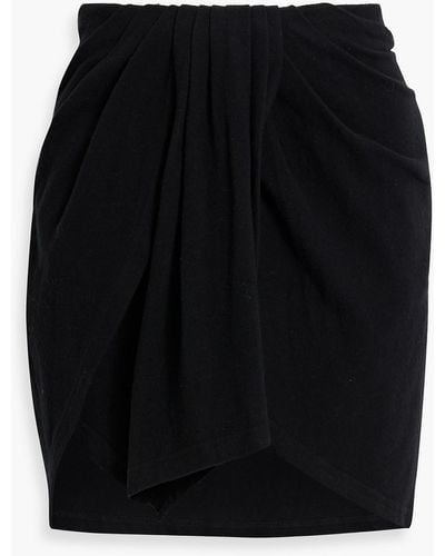 IRO Serta Draped Cotton-blend Mini Skirt - Black