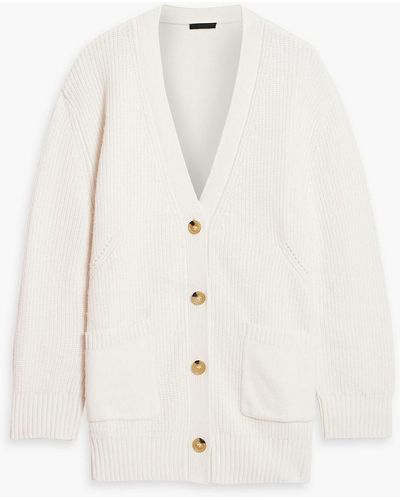 ATM Ribbed-knit Cardigan - White