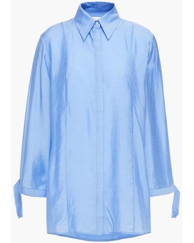 Victoria Beckham Hemd aus voile aus einer modalmischung - Blau