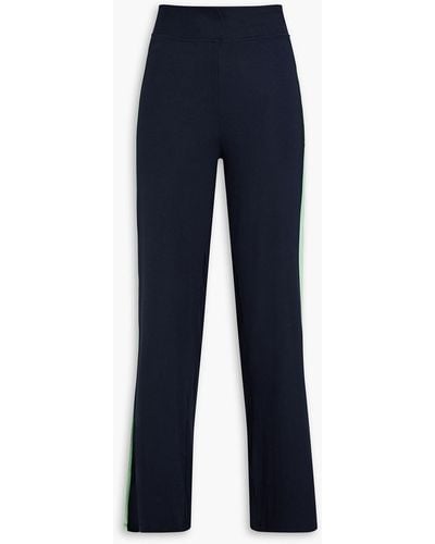 The Upside Solstice Soleil Ribbed Stretch-modal Track Pants - Blue