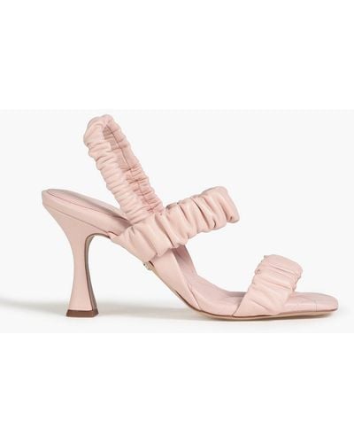 Sam Edelman Marlena Gathered Leather Slingback Sandals - Pink