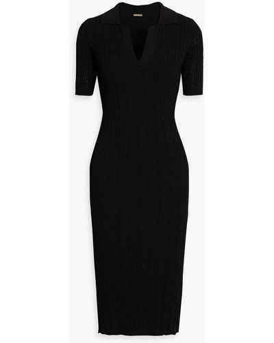 Adam Lippes Pointelle-knit Dress - Black