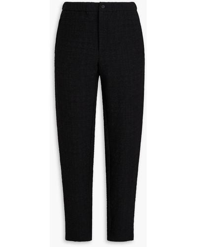 Emporio Armani Jacquard Trousers - Black