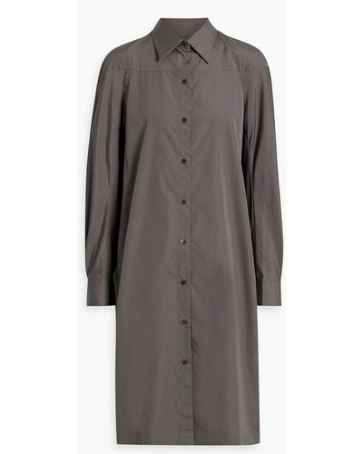 Dries Van Noten Poplin Shirt Dress - Gray