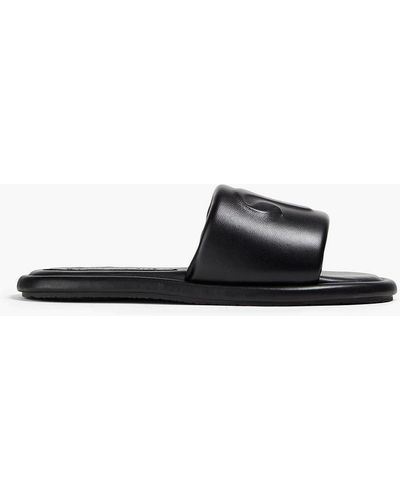 Nanushka Berrigton Leather Slides - Black