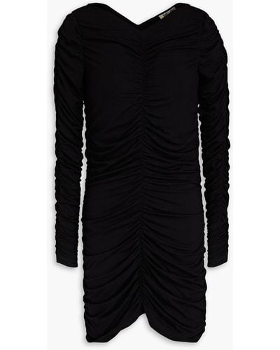 Baum und Pferdgarten Juneaux Ruched Jersey Mini Dress - Black