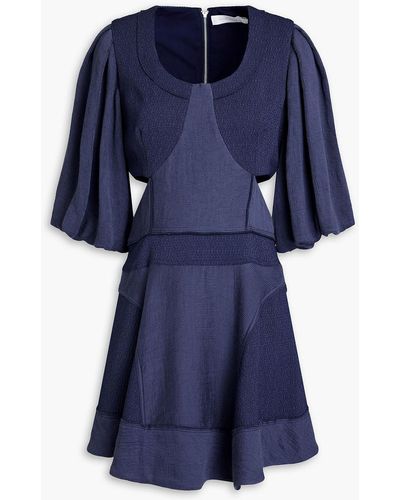 Jonathan Simkhai Journey Cutout Jacquard Mini Dress - Blue