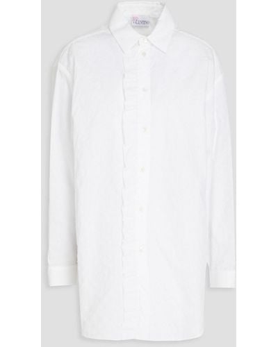 RED Valentino Ruffled Cotton-poplin Shirt - White