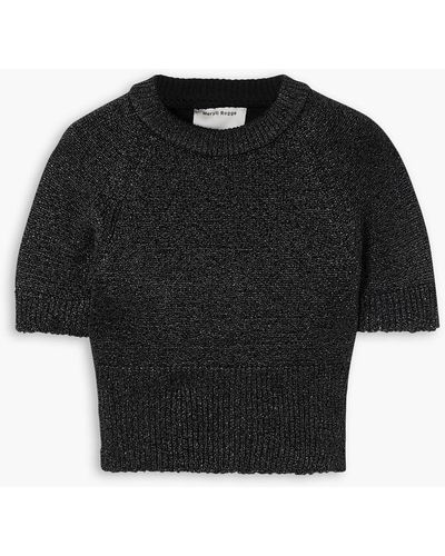 MERYLL ROGGE Wool-blend Top - Black