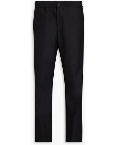 Dunhill Wool-flannel Drawstring Pants - Black