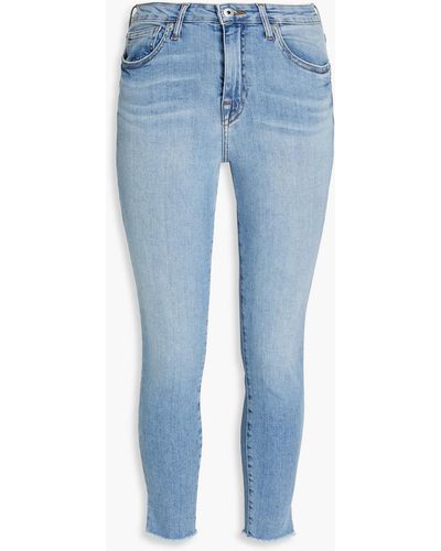 Jonathan Simkhai Valencia halbhohe cropped skinny jeans - Blau