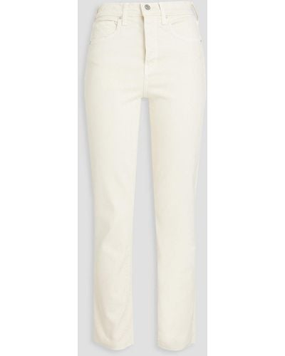 Veronica Beard Ryleigh High-rise Slim-leg Jeans - White