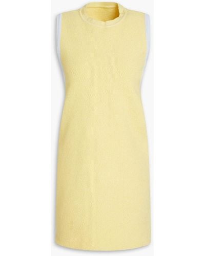 Jacquemus Sorbetto Cutout Bouclé-knit Mini Dress - Yellow