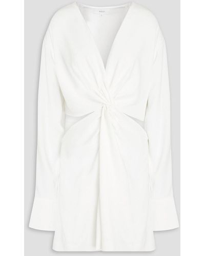 A.L.C. Zoey Cutout Crepe Mini Dress - White