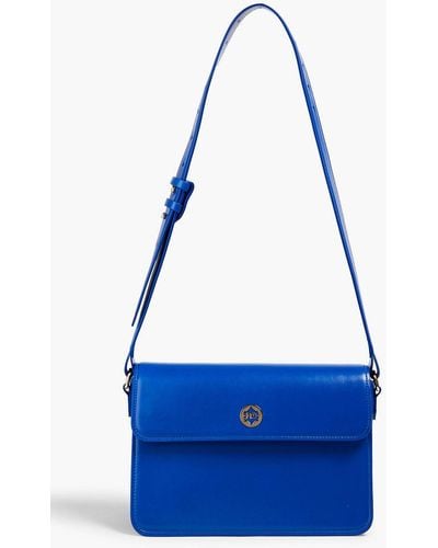 Sara Battaglia Zendaya Faux Leather Shoulder Bag - Blue