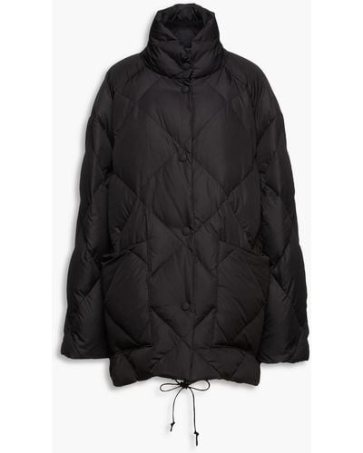 Rodebjer Agita Quilted Shell Down Coat - Black