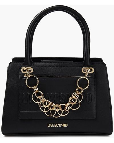 Love Moschino Faux Leather Tote - Black