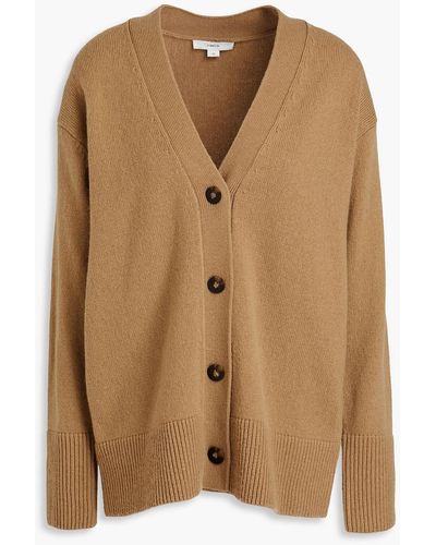 Vince Wool And Cashmere-blend Cardigan - Brown