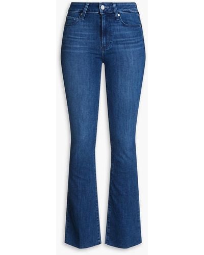 PAIGE Hattan Mid-rise Bootcut Trousers - Blue