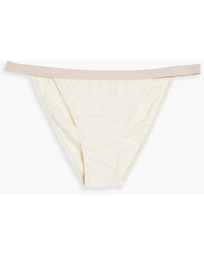 VALIMARE St. Barth's Two-tone Low-rise Bikini Briefs - White