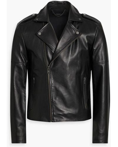 Muubaa Buckland Leather Biker Jacket - Black