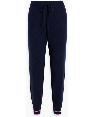 Chinti & Parker Merino Wool And Cashmere-blend Track Trousers - Blue