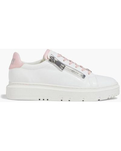 DKNY Matti Two-tone Leather Trainers - Pink